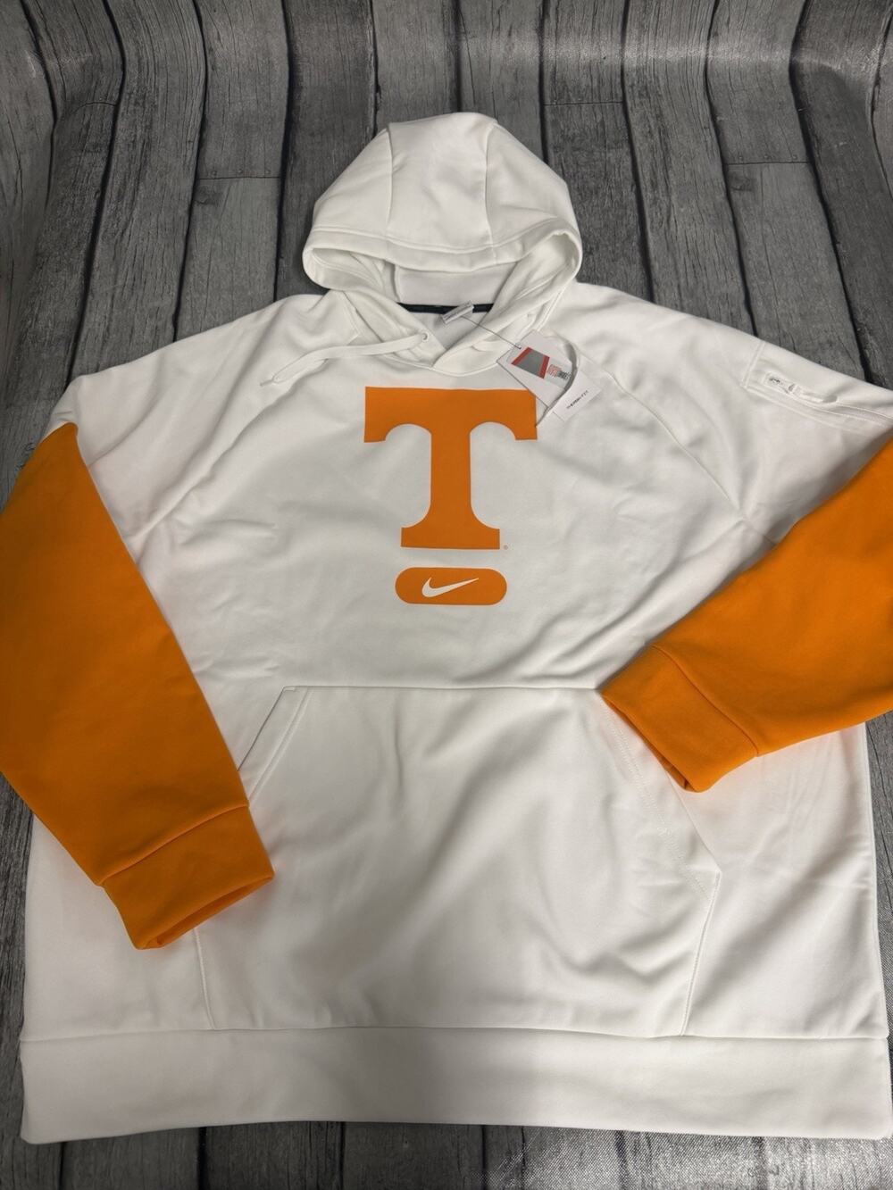 NWT Men's Nike White Tennessee Volunteers Fitness Therma Fit Pullover Hoodie XXL